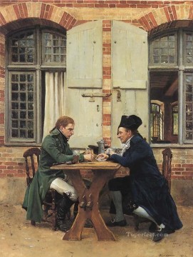 ジャン・ルイ・エルネスト・メソニエ Painting - カードプレイヤー 1872 古典主義者ジャン・ルイ・エルネスト・メソニエ